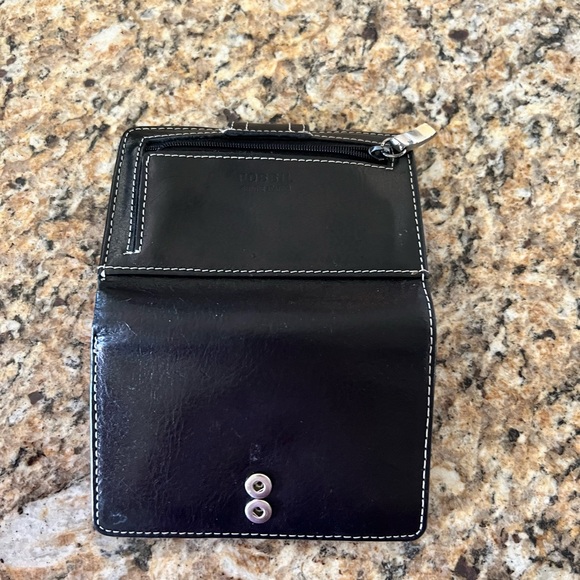 Black leather fossil wallet - Picture 2 of 3